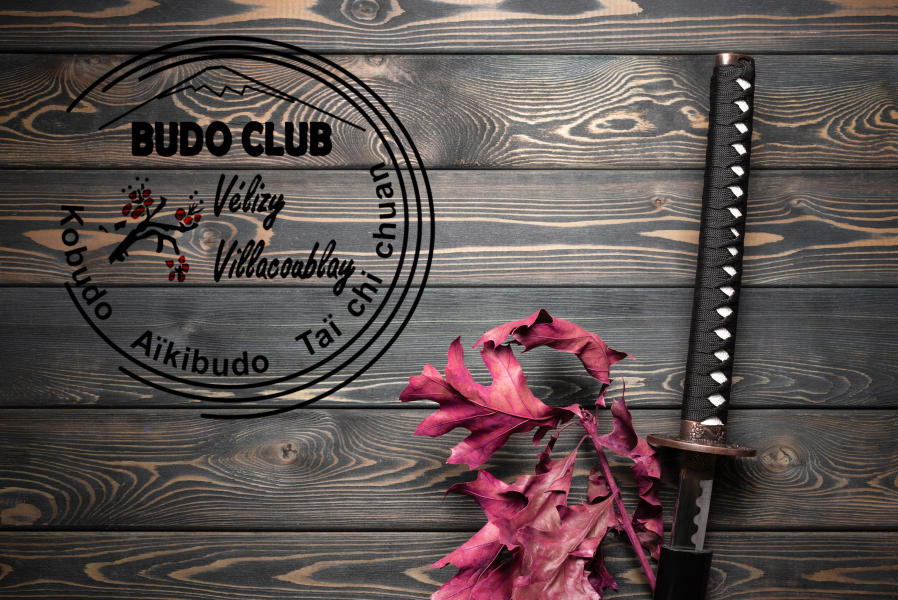 logo et fond katana bois